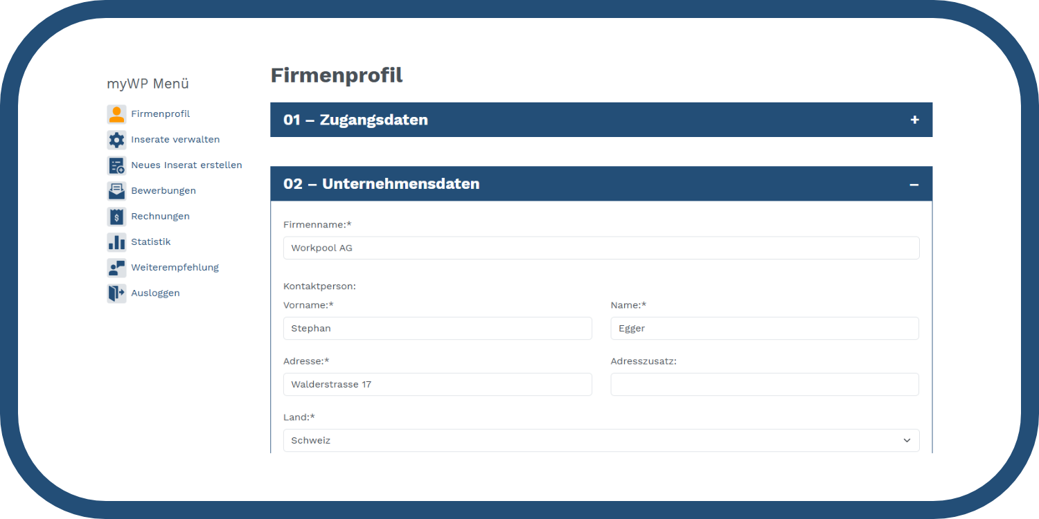 Firmenprofil bei Workpool